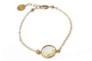 lemon quartz & gold adorn me bracelet by chupi