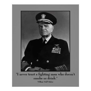 Admiral "Bull" Halsey and Quote Posters