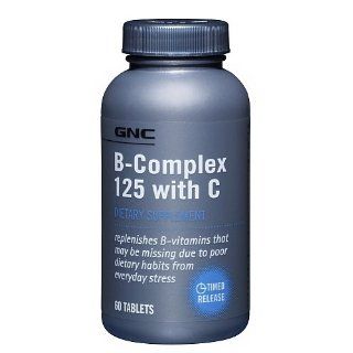 GNC B Complex 125 with C, Tablets, 60 ea Health & Personal Care