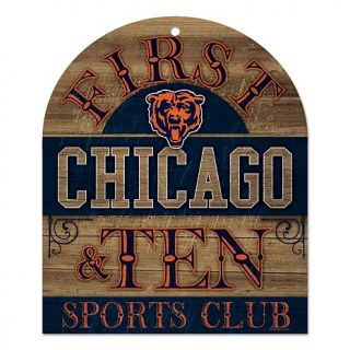 Chicago Bears NFL First and Ten Wood Sign