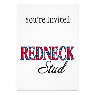 Redneck Stud Confederate Flag Personalized Invite