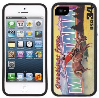 Montana Postcard Handmade iPhone 5 Black Bumper Plastic Case Cell Phones & Accessories