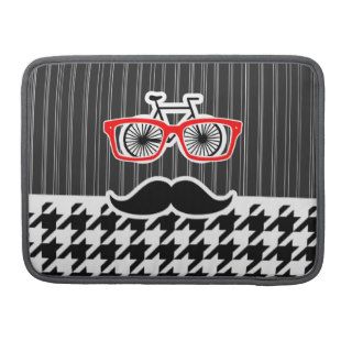 Black & White Houndstooth; Hipster Sleeves For MacBook Pro