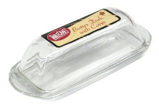 Tablecraft H124 Clear Glass Butter Dish Kitchen & Dining