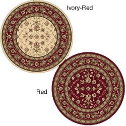 Anoosha Isfahan Red Rug (7'10 Round) Round/Oval/Square