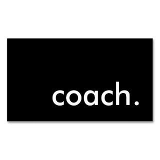 coach. business card templates