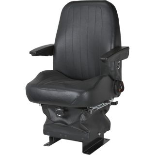 Wise Suspension Seat with Armrests — Black, Model# XWM1161  Suspension Seats
