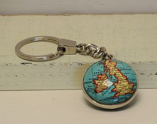 british map keyring by alphabet interiors