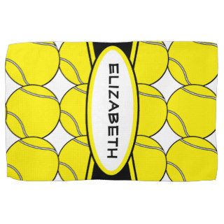 Personalized Tennis Ball Player Sport Athlete Hand Towels