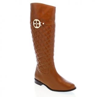 IMAN Platinum Rock the Runway Leather Quilted Riding Boot