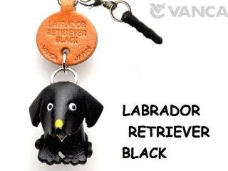 Labrador Retriever Black Leather Dog Earphone Jack Accessory / Dust Plug / Ear Cap / Ear Jack *VANCA* Made in Japan #47740 Cell Phones & Accessories
