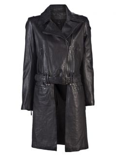 Plein Sud Jeanius Coat Tail Leather Jacket