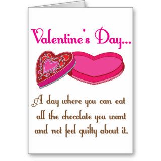 All The Chocolates Funny Valetine Quote Cards