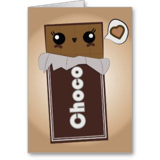 Cute Chocolate Bar Greeting Card