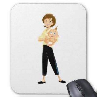 The Incredibles Helen holding Jack Jack baby Mousepad