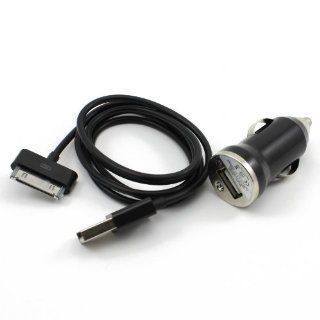 Black 2in1 USB Dock Data Sync Cable + Mini Car Charger Kit for iPod iPhone 3G 3Gs 4 4s Cell Phones & Accessories