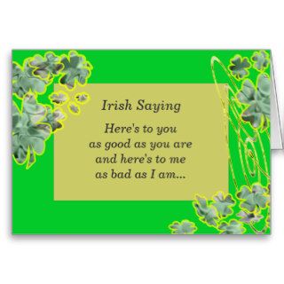 Irish saying greeting card