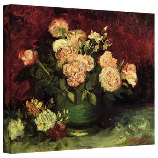 Art Wall Vincent Van Gogh Roses and Peonies Canvas Art