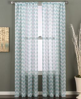 CHF Chevron Print 50 x 84 Pole Top Panel   Sheer Curtains   For The Home