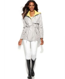 Calvin Klein Zip Pocket Hooded Anorak   Coats   Women