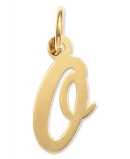 14k Gold Charm, Small Script Initial S Charm   Jewelry & Watches