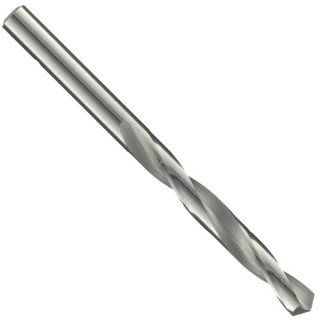 Precision Twist D33F Solid Carbide Short Length Drill Bit, Uncoated (Bright) Finish, Round Shank, Spiral Flute, 118 Degree Point Angle, 1/8"