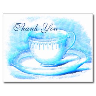 Watercolor Teacup Thank You Cards Post Card