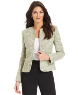 Anne Klein Metallic Tweed Jacket, Jeweled Scoop Neck Top & Straight Leg Pants   Suits & Suit Separates   Women
