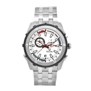 Bulova Men's 65B117 Stainless Steel Rubber Accent Yacht Timer Watch Watches