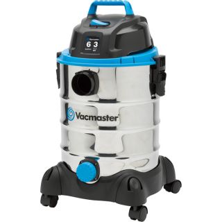 Vacmaster Stainless Steel Wet/Dry Vacuum — 3 HP, 6-Gallon Tank, Model# VQ607SFD  Vacuums