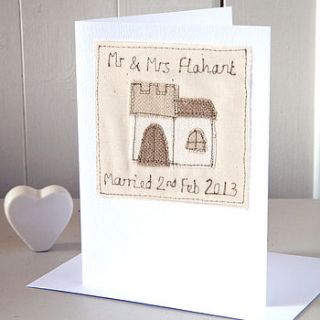 personalised castle wedding card by milly and pip