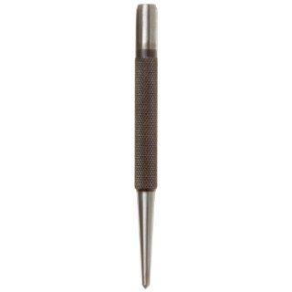 Starrett 117C Center Punch With Round Shank, 4" Length, 1/8" Tapered Point Diameter Hand Tool Center Punches