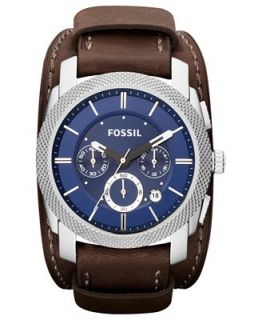 Fossil Mens Chronograph Machine Brown Leather Strap Watch 45mm FS4793   Watches   Jewelry & Watches