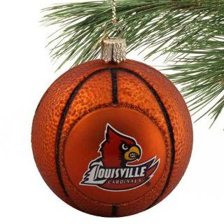 Louisville Cardinals Glass Basketball Ornament  Decorative Hanging Ornaments  Sports & Outdoors