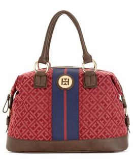 Tommy Hilfiger Handbag, Signature Jacquard Bowler   Handbags & Accessories