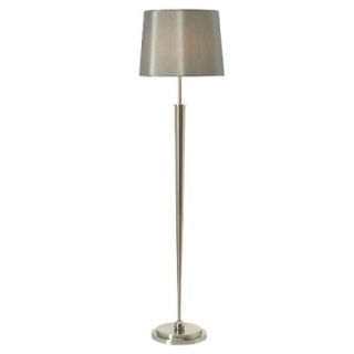 Barcelona Brushed Steel Lamp with Platinum Shade
