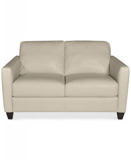 Emilia Leather Loveseat, 59W x 37D x 34H   Furniture