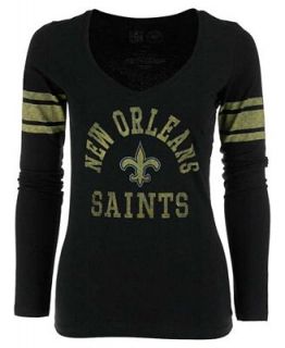 47 Brand Womens New Orleans Saints Homerun Long Sleeve T Shirt   Sports Fan Shop By Lids   Men