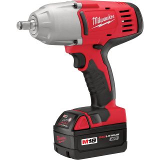 Milwaukee M18 Cordless High-Torque Impact Wrench — 1/2in., 18 Volt, Model# 2663-22  Impact Wrenches
