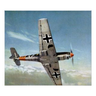 WWII German ME 109 in flight. Posters