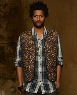 Denim & Supply Ralph Lauren Vest, Cheetah Quilted Vest   Coats & Jackets   Men