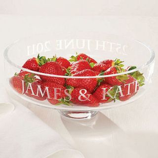 personalised celebration bowl by jojo glass design