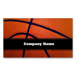 Orange and Black Basketball Business Card