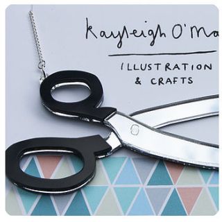 acrylic pair of scissors necklace by kayleigh o'mara