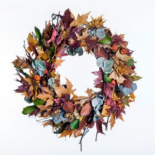 preserved leaf wreath by lindsay interiors