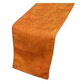 Orange Taffeta Crinkle Lightweight Table Runner 30cm x 274cm (12" x 108")  