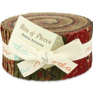 Moda Bits and Pieces Jelly Roll, Set of 40 2.5x44 inch (6.4x112cm) Precut Cotton Fabric Strips