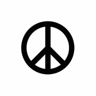 Peace sign pin photo cutout