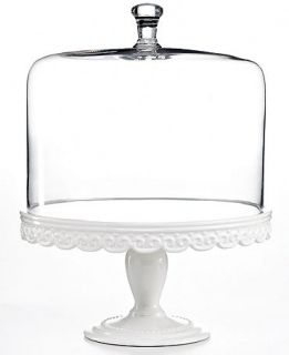 Martha Stewart Collection Serveware, Embossed Cake Stand with Dome   Serveware   Dining & Entertaining