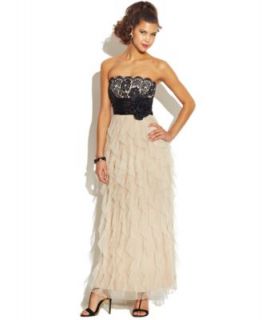 Prom 2014 Vintage Muse Strapless Ruffled Dress Look   Juniors